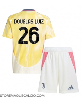 Juventus Douglas Luiz #26 Maglia Gara Trasferta Repliche 2024-25 Bambino